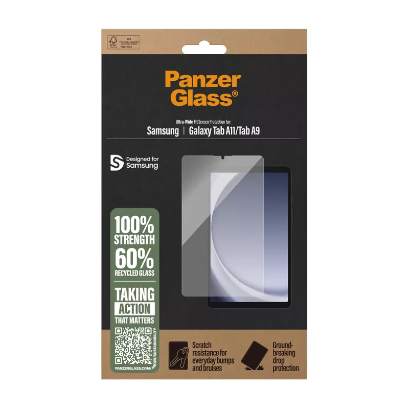 PanzerGlass® ekraanikaitse Samsung Galaxy Tab A11 | Tab A9 | Ultra-Wide Fit