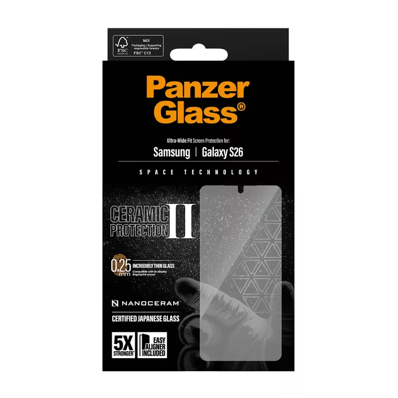 PanzerGlass ® keraamiline ekraanikaitse Samsung Galaxy S26 | ülilai sobivus EasyAligneriga