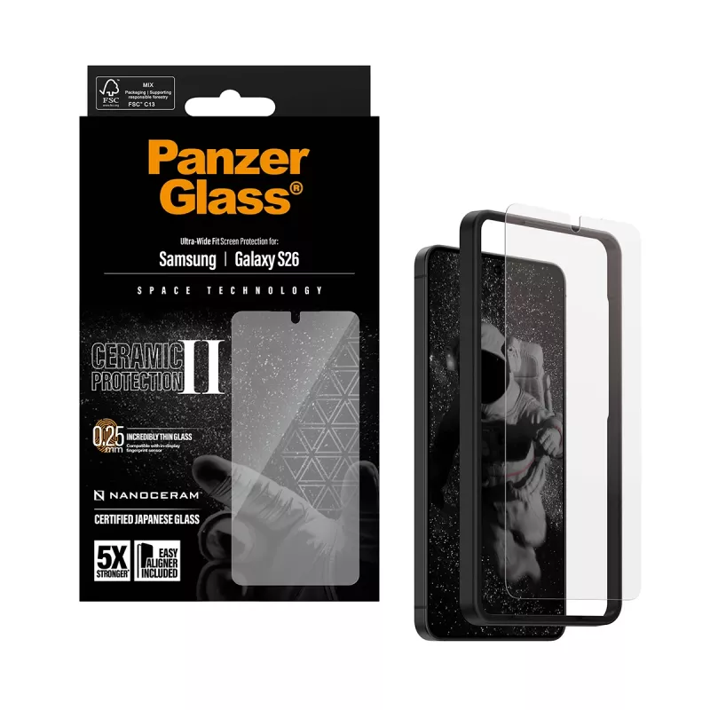 PanzerGlass ® keraamiline ekraanikaitse Samsung Galaxy S26 | ülilai sobivus EasyAligneriga