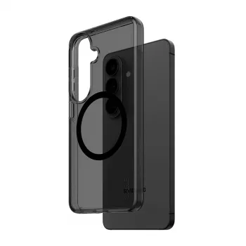 Kaitsev telefoniümbris PanzerGlass CARE™ Smokey Case koos Must Qi-ga Samsung Galaxy S26-le