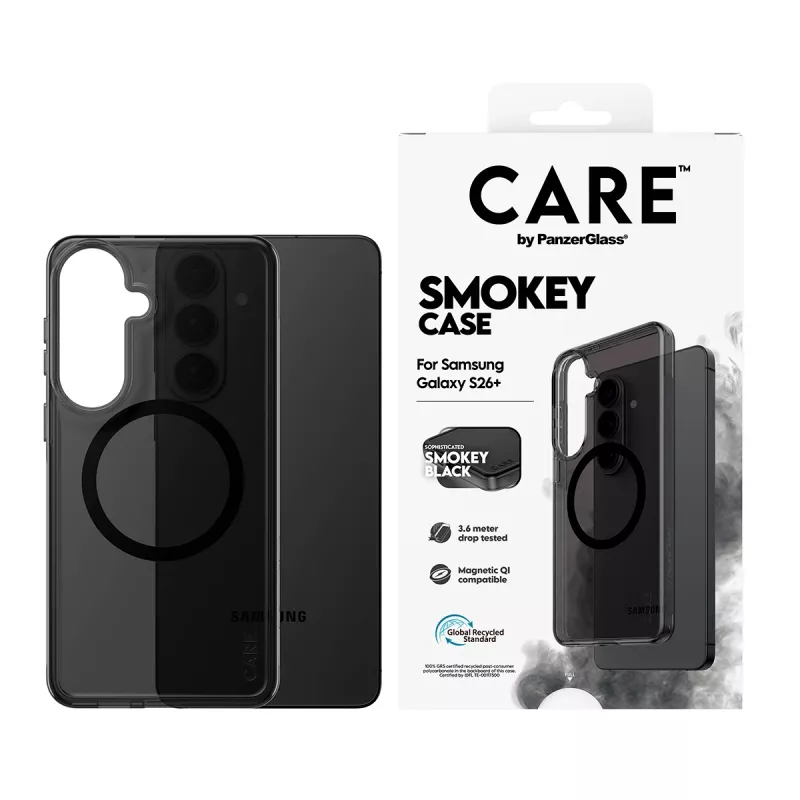 PanzerGlass CARE™ by ® Urban Explorer Case Smokey w. Must Qi Samsung Galaxy S26+