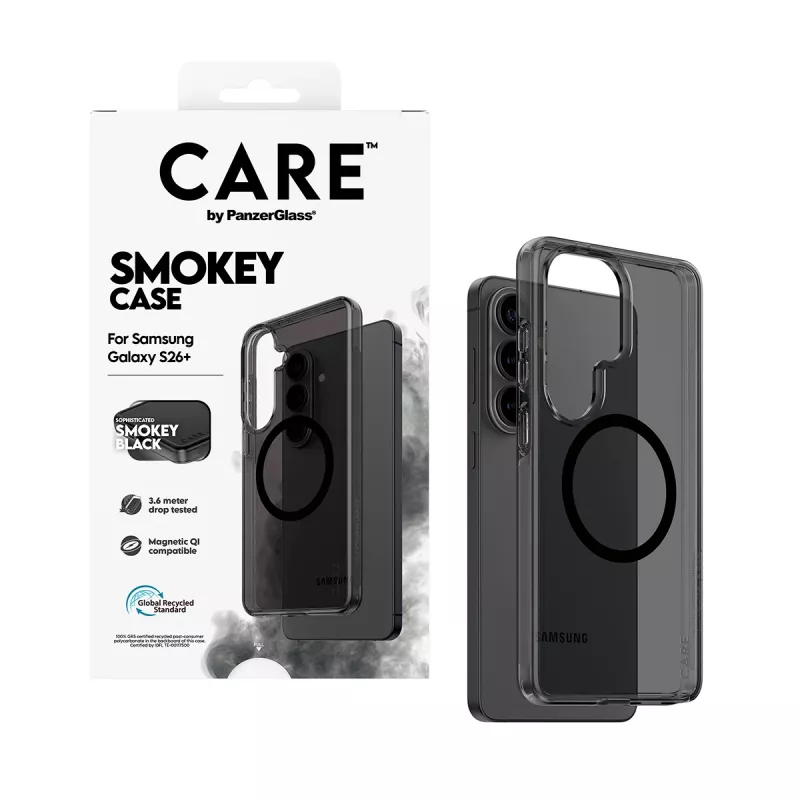 PanzerGlass CARE™ by ® Urban Explorer Case Smokey w. Must Qi Samsung Galaxy S26+