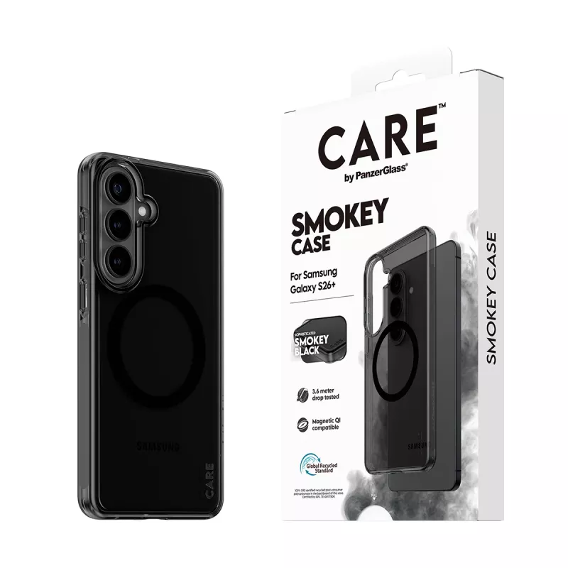 PanzerGlass CARE™ by ® Urban Explorer Case Smokey w. Must Qi Samsung Galaxy S26+