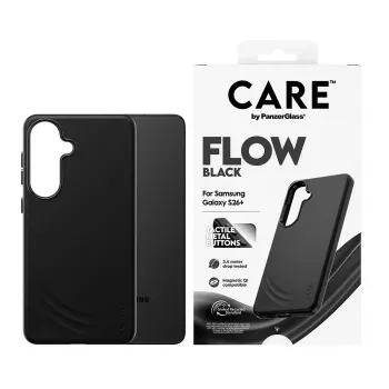 PanzerGlass CARE™ by ® Flow ümbris must Qi-ga Samsung Galaxy S26+