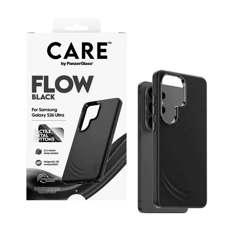 PanzerGlass CARE™ by ® Flow ümbris Must w. Qi Samsung Galaxy S26 Ultra