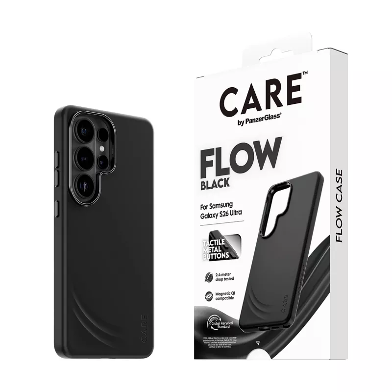 PanzerGlass CARE™ by ® Flow ümbris Must w. Qi Samsung Galaxy S26 Ultra