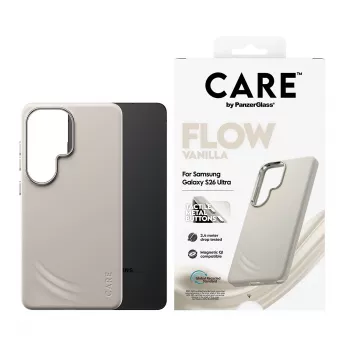 PanzerGlass CARE™ by ® Flow Case Vanilla w. Qi Samsung Galaxy S26 Ultra