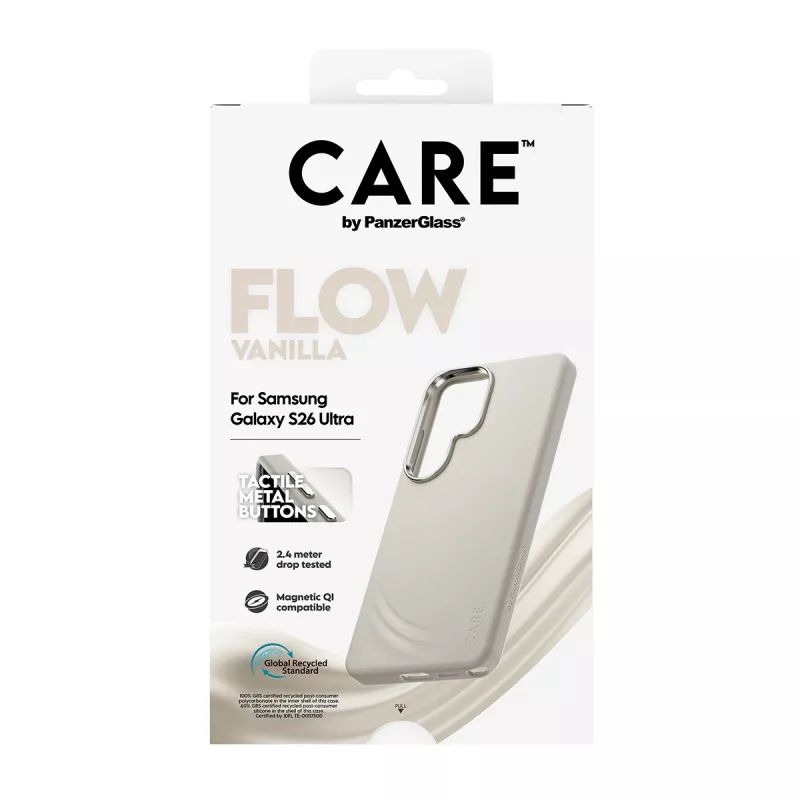 PanzerGlass CARE™ by ® Flow Case Vanilla w. Qi Samsung Galaxy S26 Ultra