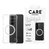 Kaitsev telefonikott PanzerGlass CARE Samba läbipaistev valge Qi-ga Samsung Galaxy S26-le
