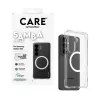 Kaitsev telefonikott PanzerGlass CARE Samba läbipaistev valge Qi-ga Samsung Galaxy S26-le