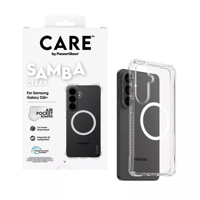 PanzerGlass CARE™ by ® Samba Case Läbipaistev Valge Qi Samsung Galaxy S26+