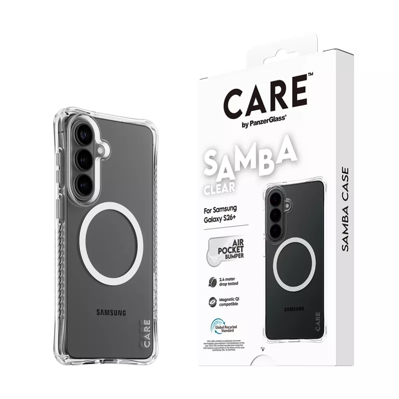 PanzerGlass CARE™ by ® Samba Case Läbipaistev Valge Qi Samsung Galaxy S26+