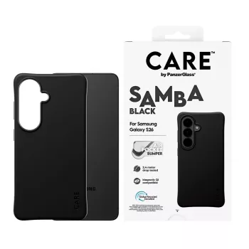 PanzerGlass CARE™ by ® Samba ümbris Must w. Qi Samsung Galaxy S26