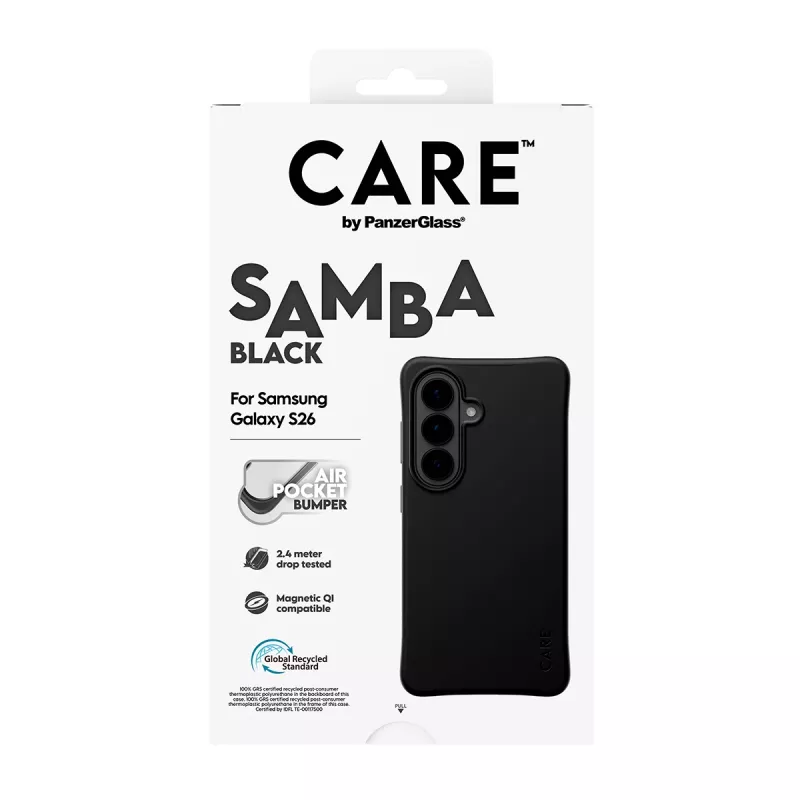 PanzerGlass CARE™ by ® Samba ümbris Must w. Qi Samsung Galaxy S26