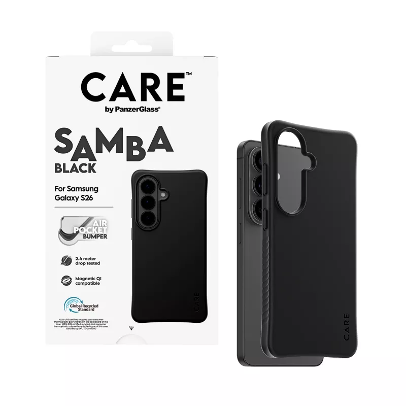 PanzerGlass CARE™ by ® Samba ümbris Must w. Qi Samsung Galaxy S26