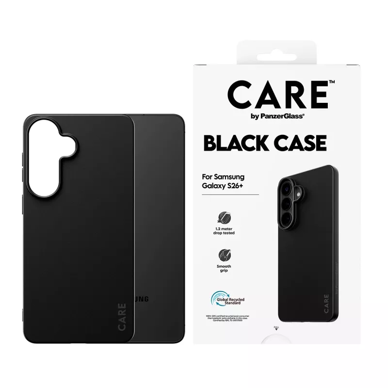 TPU ümbris Samsung Galaxy S26+ jaoks, PanzerGlass CARE™ — must