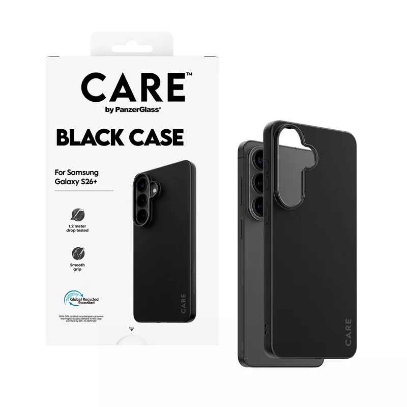TPU ümbris Samsung Galaxy S26+ jaoks, PanzerGlass CARE™ — must