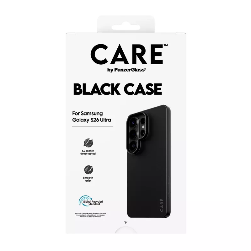 TPU-ümbris PanzerGlass CARE™ Samsung Galaxy S26 Ultra jaoks — Must