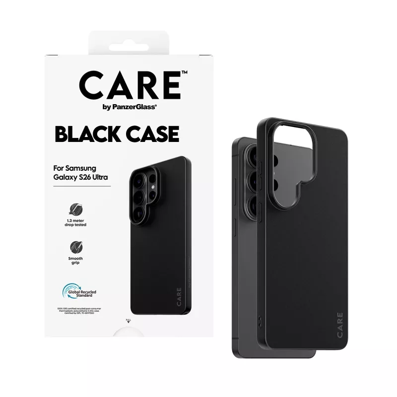 TPU-ümbris PanzerGlass CARE™ Samsung Galaxy S26 Ultra jaoks — Must
