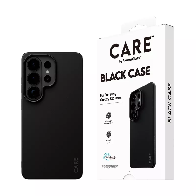 TPU-ümbris PanzerGlass CARE™ Samsung Galaxy S26 Ultra jaoks — Must
