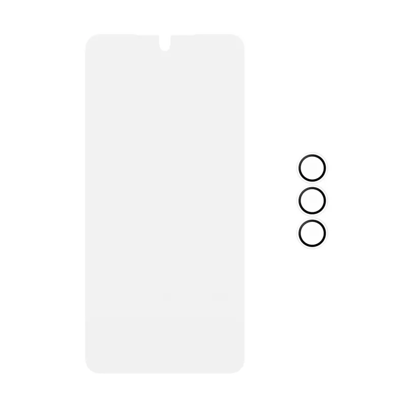 PanzerGlass ekraanikaitsekomplekt Samsung Galaxy S26-le — Hoops 2-in-1 Ultra-Wide Fit, karastatud klaas + PET/silikoonkihid