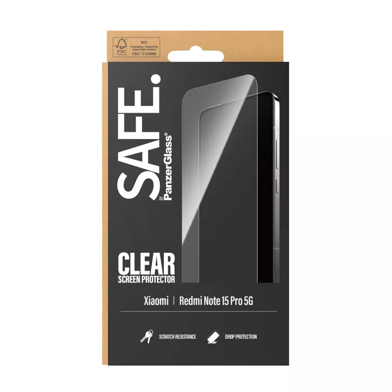 PanzerGlass SAFE. by ® ekraanikaitse Xiaomi Redmi Note 15 Pro 5G | Ultra-Wide Fit