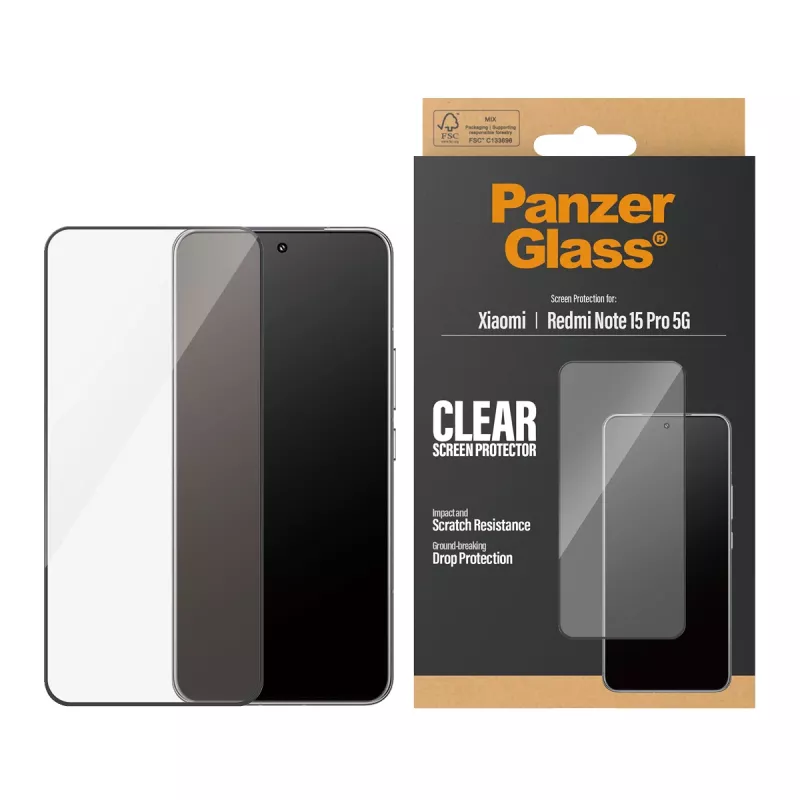 PanzerGlass ® ekraanikaitse Xiaomi Redmi Note 15 Pro 5G | Ultra-Wide Fit