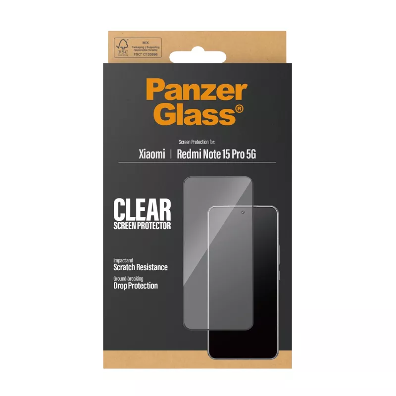 PanzerGlass ® ekraanikaitse Xiaomi Redmi Note 15 Pro 5G | Ultra-Wide Fit