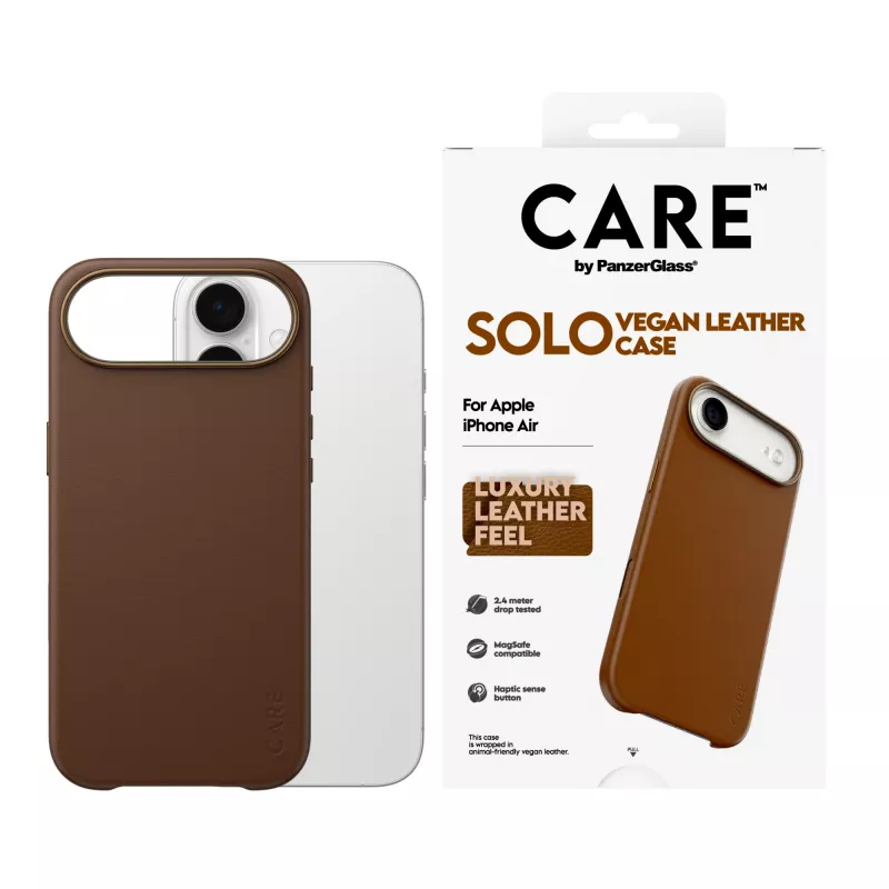 Telefonikott PanzerGlass CARE Solo ümbris Apple iPhone Airile, pruun, kate