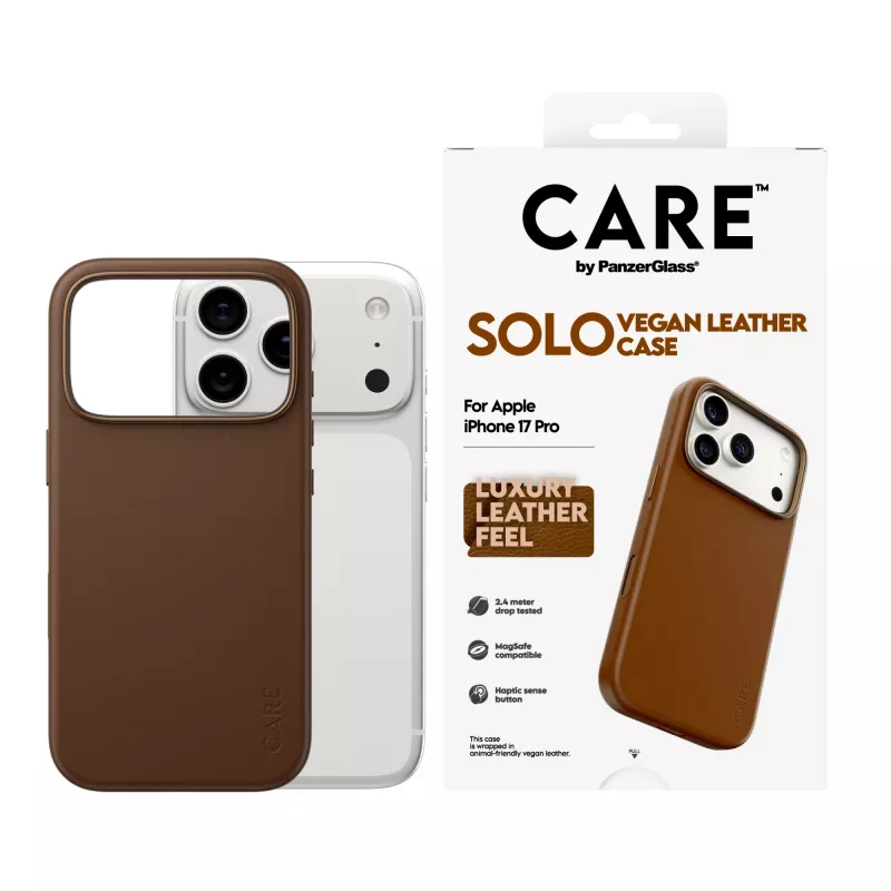 Telefonikott PanzerGlass CARE Solo Case Brown Apple iPhone 17 Pro jaoks