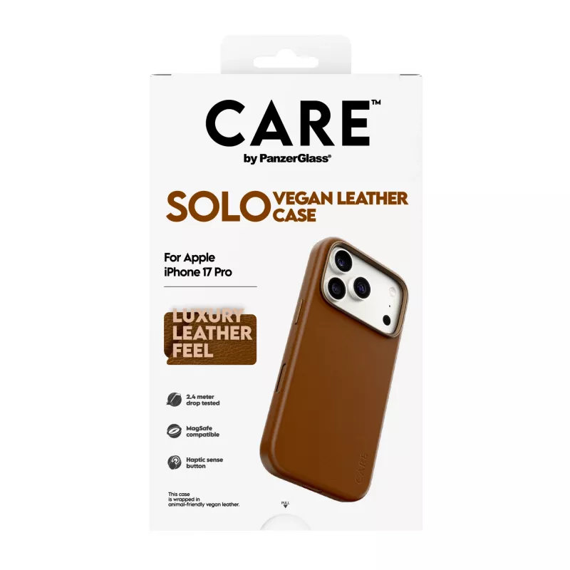 Telefonikott PanzerGlass CARE Solo Case Brown Apple iPhone 17 Pro jaoks