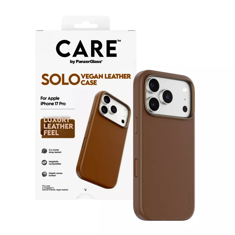 Telefonikott PanzerGlass CARE Solo Case Brown Apple iPhone 17 Pro jaoks