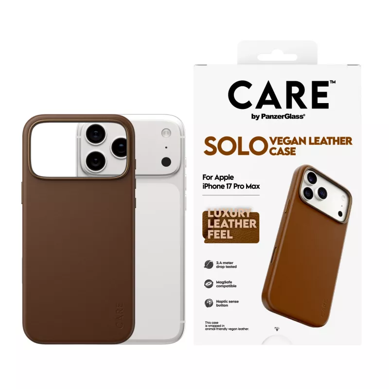 Telefonikott PanzerGlass CARE Solo Case Brown Apple iPhone 17 Pro Max jaoks, ümbris, pruun