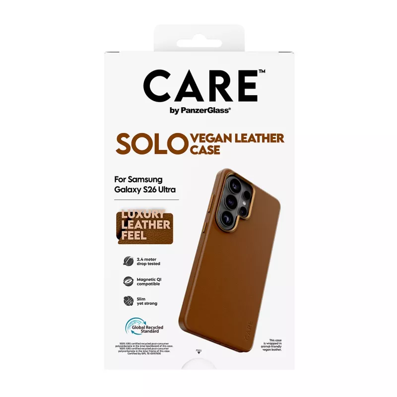 PanzerGlass CARE™ by ® Solo ümbris pruun Qi-ga Samsung Galaxy S26 Ultra