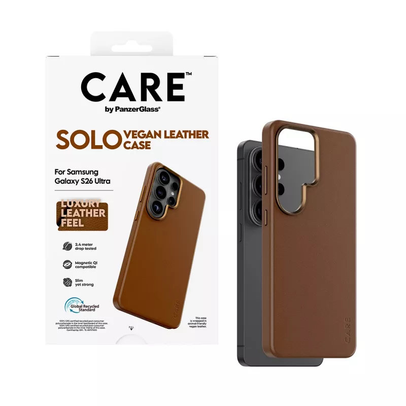 PanzerGlass CARE™ by ® Solo ümbris pruun Qi-ga Samsung Galaxy S26 Ultra
