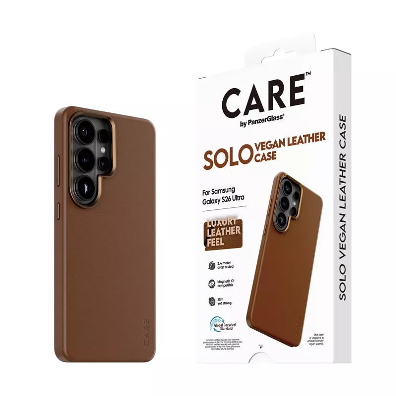 PanzerGlass CARE™ by ® Solo ümbris pruun Qi-ga Samsung Galaxy S26 Ultra