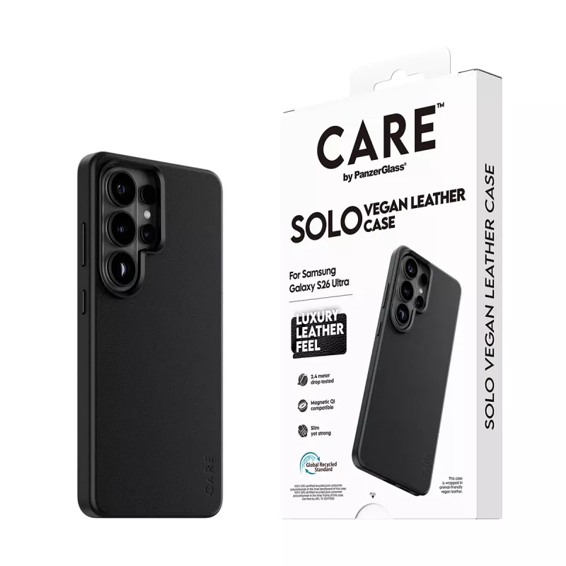 PanzerGlass CARE Solo kate ümbris Samsung Galaxy S26 Ultra jaoks, must, Qi-ühilduv