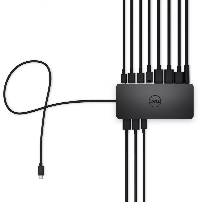 DELL Universal Dock - UD22, dokkimisjaam, USB 3.2 Gen 2 (3.1 Gen 2) USB-C, 96 W, 10,100,1000 Mbit/s, must, 5120 x 2880 pikslit