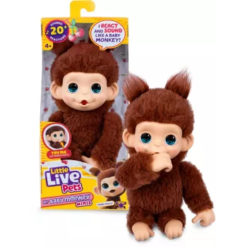 Moose Toys Little Live Pets My Baby Monkey 'Chikki Cherry', poiss/tüdruk, 2 a, heliga
