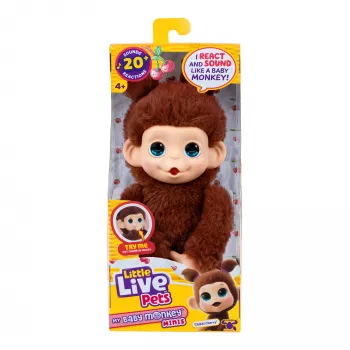 Moose Toys Little Live Pets My Baby Monkey 'Chikki Cherry', poiss/tüdruk, 2 a, heliga