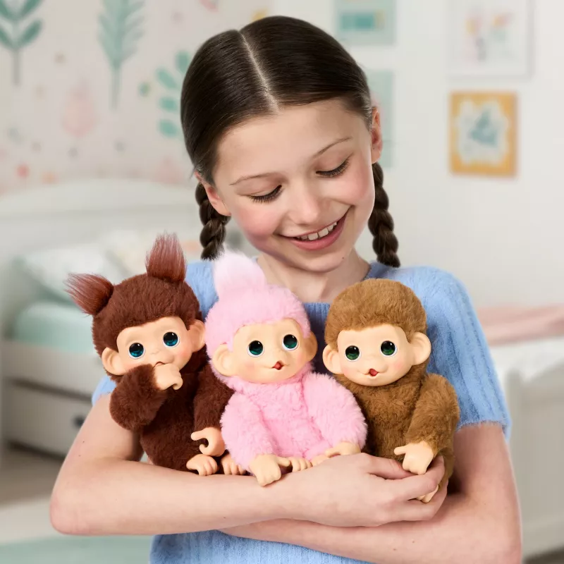 Moose Toys Little Live Pets My Baby Monkey 'Chikki Cherry', poiss/tüdruk, 2 a, heliga