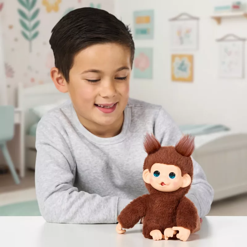 Moose Toys Little Live Pets My Baby Monkey 'Chikki Cherry', poiss/tüdruk, 2 a, heliga