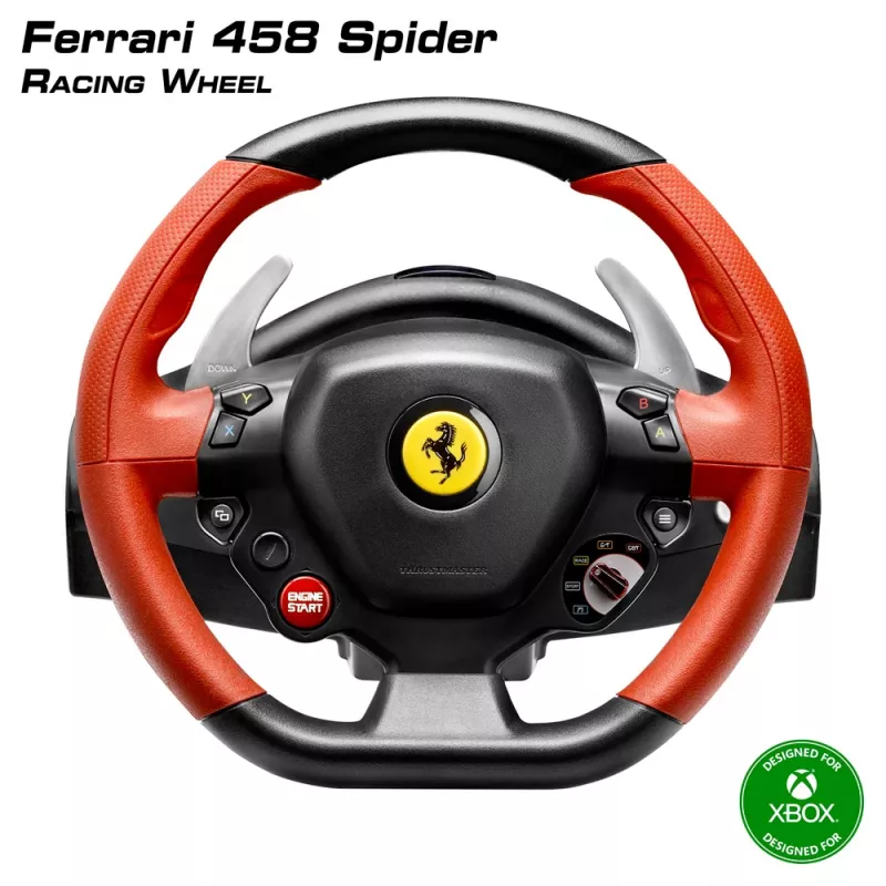 Thrustmaster Ferrari 458 Spider Must, Red USB Rool + Pedaalid Xbox One