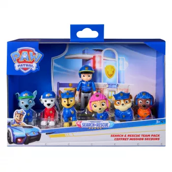 PAW Patrol Search & Rescue Team Pack 7 kogutava mängufiguuriga, sealhulgas Ryder ja 6 kutsikat, mänguasjad poistele ja tüdrukutele alates 3. eluaastast