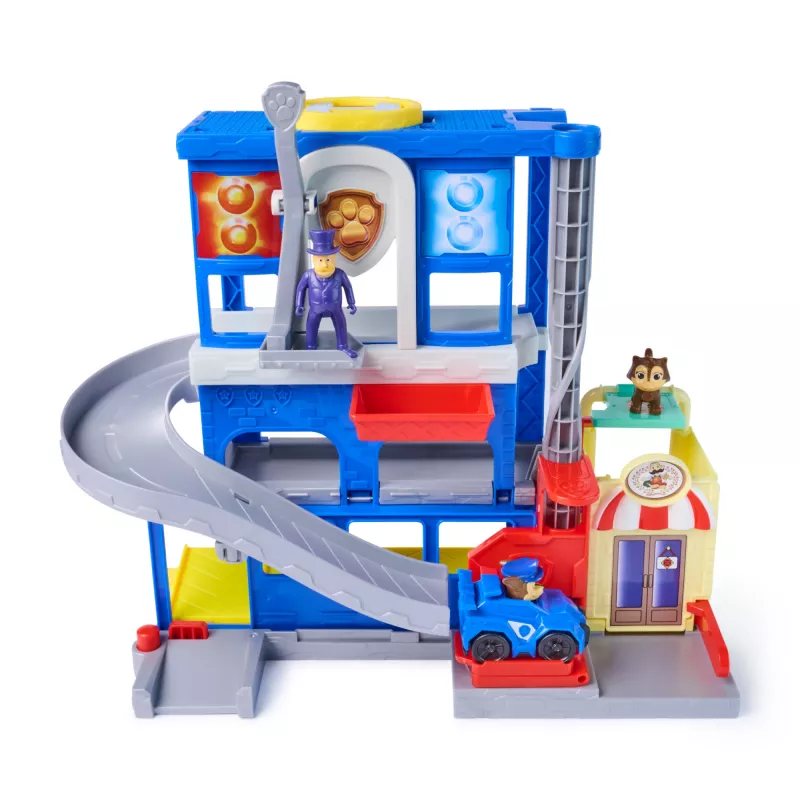 PAW Patrol : Pup Squad, Search & Rescue HQ Playset koos Chase Pup Squad Raceri, Humdingeri märulifiguuri ja kiisukaaslasega, laste mänguasjad poistele ja tüdrukutele alates 3. eluaastast