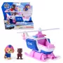 PAW Patrol: Otsing ja pääste, Skye päästehelikopter 2 figuuriga, kangelashelikopteri mänguasi tagasitõmbamistoiminguga, laste mänguasjad poistele ja tüdrukutele alates 3. eluaastast
