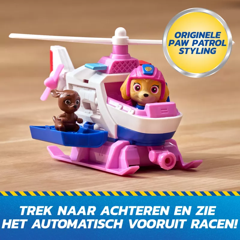 PAW Patrol: Otsing ja pääste, Skye päästehelikopter 2 figuuriga, kangelashelikopteri mänguasi tagasitõmbamistoiminguga, laste mänguasjad poistele ja tüdrukutele alates 3. eluaastast