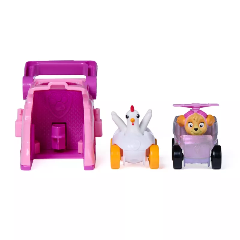 PAW Patrol Skye Pup Squad käivitusseadmed koos Chickaletta sõidukiga, 2-osaline komplekt, laste mänguasjad poistele ja tüdrukutele alates 3. eluaastast