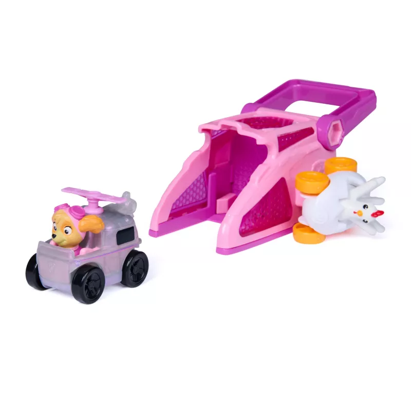 PAW Patrol Skye Pup Squad käivitusseadmed koos Chickaletta sõidukiga, 2-osaline komplekt, laste mänguasjad poistele ja tüdrukutele alates 3. eluaastast