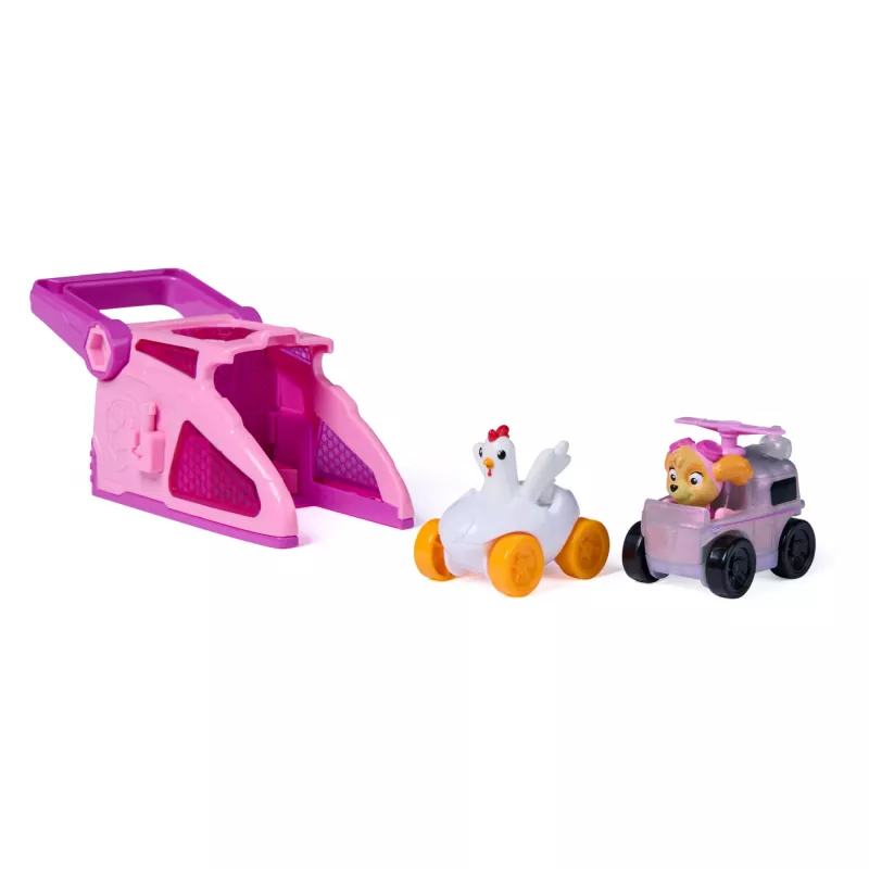 PAW Patrol Skye Pup Squad käivitusseadmed koos Chickaletta sõidukiga, 2-osaline komplekt, laste mänguasjad poistele ja tüdrukutele alates 3. eluaastast